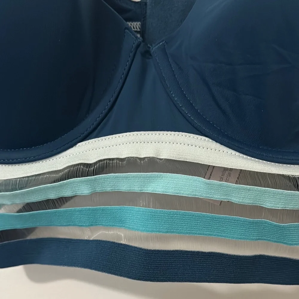 Victoria's Secret Navy and Aqua Striped Bra - Picture 2 of 7